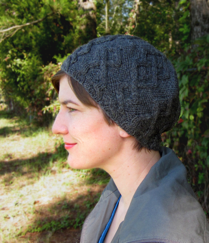 Argyle Cabled Beret hat knitting pattern by Cassie Castillo